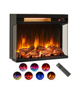 23 Inch 3-Sided Electric Fireplace 1500W Recessed Fireplace Insert-Black... - $217.99