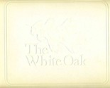 The White Oak French Restaurant Menu Embossed Oak Leaf Cover  - $74.39