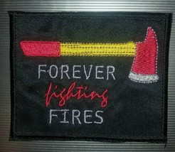 &quot;Forever Fighting Fires&quot; Firemen - Occupations 1 - Iron On/Sew On Patch    10086 - £6.27 GBP