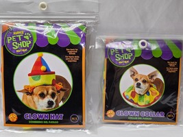 Rubies Pet Shop Dog Or Cat Halloween Hat Clown Combo - Choose Your Size - New - $7.71+