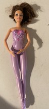 Barbie Mattel Ballerina Doll Purple In Painted Dress brown hair Pointe T... - $12.27 CAD
