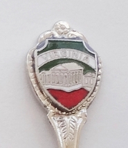 Collector Souvenir Spoon USA Virginia State Capitol Building Cloisonne Emblem - £2.38 GBP