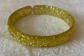 ⭕⭕VTG, Bracelet, adjustable, vintage acrylic, gold with diamonds, width 1cm - $184.69 MXN
