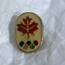 Canada Maple Leaf Olympics USA Olympic Rings Games Lapel Hat Pin Pinback - £5.47 GBP