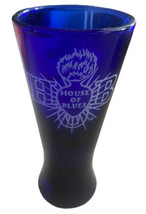HOUSE of BLUES Orlando 4 1/4&quot; Tall Cobalt Blue Shot Glass Old Logo - £11.92 GBP