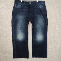 Armani Exchange A/X Men Jeans 38 (Fits 38x27.5) Blue Straight Button Fly... - $34.60