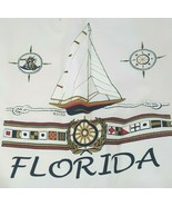 Vintage Florida Tourist Sweatshirt Waves Sailboat Trendwear Adult L - €15,15 EUR