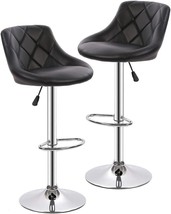 Counter Height Bar Stools Set Of 2 Barstools Swivel Stool Height Adjustable Bar - £90.15 GBP