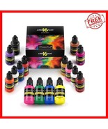 Vibrant 16-Color Airbrush Paint Set - Ready to Use, Perfect for All Surf... - $538.81 MXN