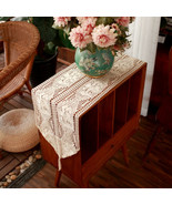 Vintage 11&quot;x70&quot; Farmhouse Crochet Beige Country Rustic Lace Table Runners - £15.26 GBP