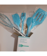 5-Piece Silicone Kitchen Utensil Set – Heat-Resistant Black Spatula, Whi... - $233.40 MXN