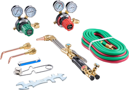 12PCS Oxy Acetylene Brazing Tool Set with 177 Inches Twin-Hose, 1 Cuttin... - $286.33