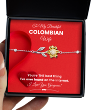 Colombian Wife Bracelet Birthday Gifts - Sunflower Bracelet Jewelry Present  - £39.92 GBP