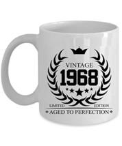 Vintage 1968 Coffee Mug 11oz Ceramic Gift For Women, Men 54 Years Old Li... - $16.78