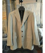 Faconnable Brown Gray Windowpane Plaid 3 Button Wool Sport Coat Blazer I... - $34.65