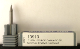 13910 - .010 D - .015 LOC - CARBIDE - SQ END - 2 FLUTE - UNCTD - END MIL... - $21.78