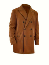 Plus Size Men&#39;s Lapel Collar Windbreaker, Solid Fashion Elegant Coat For Males, - £47.40 GBP