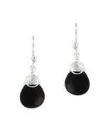 Briolette Crystal Drop Coil and Spiral Wrapped Sterling Silver Earrings,... - $20.36 CAD