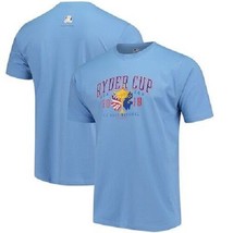 Men&#39;s Ahead Light Blue 2018 Ryder Cup Dress Trophy T-Shirt Large - $20.47