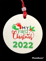 My First Christmas 2022 Round Holiday Ornament New - $8.00