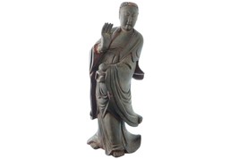17&quot; Antique Chinese Carved wood Buddha statue - £509.79 GBP