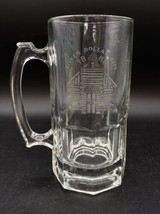 Silver Dollar City 1880 Souvenir Large Beer Stein Glass Mug Etched Clear Branson - £18.24 GBP