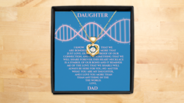 Daughter DNA Heart Necklace Message card - £35.48 GBP+