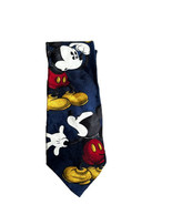 Men’s Silk Neck Tie Mickey Mouse Navy Blue Fun DISNEY Store - £12.44 GBP
