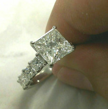 Princess Cut 2.80Ct Simulated Diamond White Gold Plated Engagement Ring Size 9 - £112.94 GBP