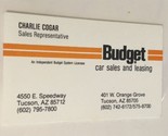 Budget Car Sales And Leasing Vintage Business Card Ephemera Tucson Arizo... - £3.15 GBP