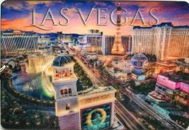 Las Vegas Strip above Bellagio Sign Double Sided 3D Key Chain - $6.50