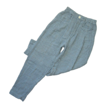 NWT Free People x CP Shades Lourdes Trouser in Blue Gray Gingham Plaid Pants XS - $130.00