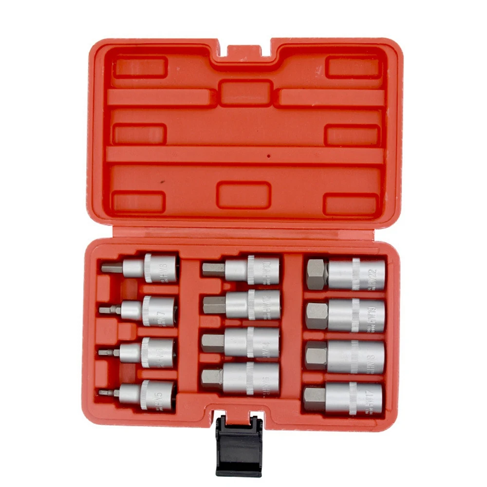 12Pcs 1/2 inch Drive Impact Hex Bit Socket Set H5 H6 H7 H8 H10 H12 H14 H16 H17 H - $124.24