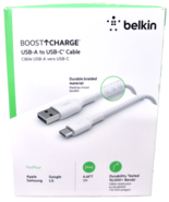 Belkin Boost Charge Braided USB-C to USB-C Cable - 6.6ft - White - £5.94 GBP