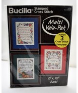 Bucilla Set of 3 Grace Samplers 8&quot; x 10&quot; Each Stamped Cross Stitch Kit-N... - $16.85 CAD