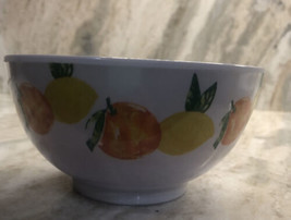 Melamine Pears/Limes Orange/Yellow Large Soup,Cereal,Salad Serving Bowl-... - $11.76