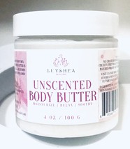 UNSCENTED Vegan Whipped Body Butter For Women | with Magnesium | 4oz jar - £15.93 GBP