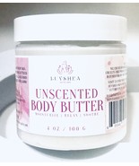 UNSCENTED Vegan Whipped Body Butter For Women | with Magnesium | 4oz jar - £15.63 GBP