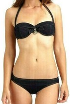 Juicy Couture 2PC Betty J EAN Denim Underwire Swimsuit Bikini Anchor Sz Lnwt! - £52.03 GBP