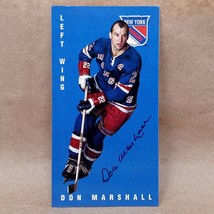 1994 Parkhurst Tall Boys #88 Don Marshall SIGNED New York Rangers Autograph - £6.13 GBP