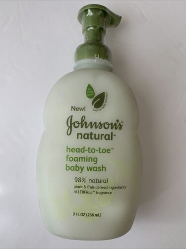 Primary image for 1 ~ Johnson's Natural Head to Toe Foaming Baby Wash ~ 98% Natural ~ 9oz ~ Sealed