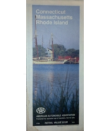 AAA - Connecticut Massachusetts Rhode Island map 1989 - £6.34 GBP