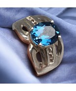 sterling silver Faceted blue topaz ring signed H size 6 - €108,22 EUR sterling silver Faceted blue topaz ring signed H size 6 - €108,22 EUR