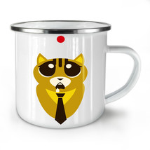 Cute Adorable Ask Cat NEW Enamel Tea Mug 10 oz | Wellcoda - £18.17 GBP