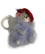 Annalee Mobilitee red hat society mouse Felt Home Decor Figurine Statue - £15.63 GBP