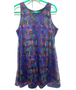 Elena Kattan XL Multicolor Snakeskin Ptrn Short Flowing Sleeveless Dress... - $29.70