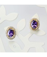 925 Sterling Silver, Cubic Zirconia Earrings, Gemstones Earrings, Stud E... - £18.06 GBP