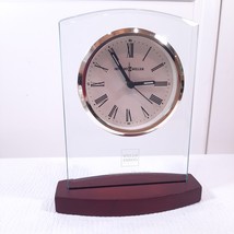 Wells Fargo desk Clock Howard Miller Integration Champion 645-580 glass cherry - £32.87 GBP
