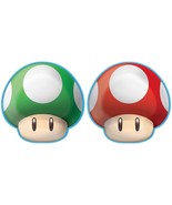 Super Mario Mushroom Shaped Dessert Plates Birthday Party Supplies 8 Per... - $111.22 MXN