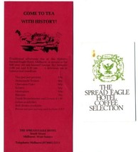 Spread Eagle Hotel Restaurant Tea and Coffee Menus Sussex England 1980s - £19.44 GBP